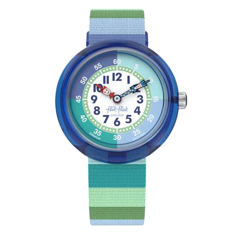 Flik Flak Montre Stripy Green FBNP226