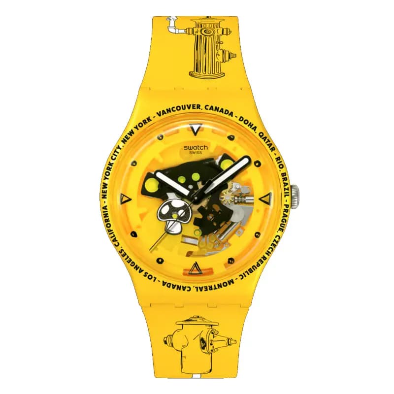 Swatch Proteam Collection Time with Andy Anderson — cadran jaune