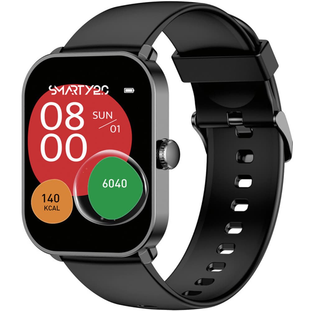 Smarty Montre Connectée Smarty Collection Super Amoled en Silicone Noir