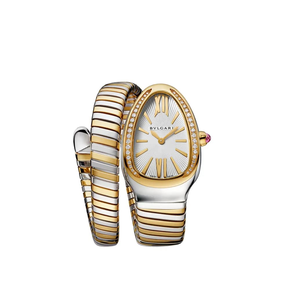 Bulgari Montre quartz Mixte Serpenti Blanc