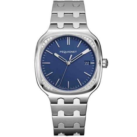 Pequignet Montre Pequignet Manufacture Concorde 20 Diamants - 40mm Automatique Cadran Bleu marine - 9040479