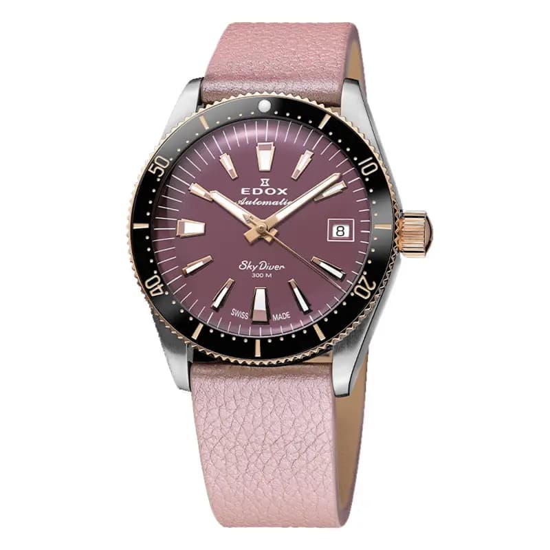Edox Montre Skydiver 38 Date Automatic Special Edition With Additional Strap 80131-357RNRC-VIO