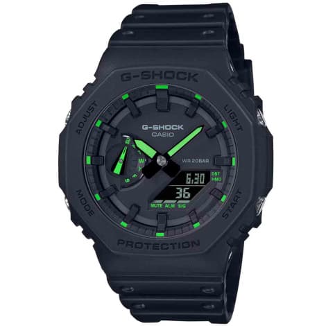 Casio Montre GShock Classic - Série GA-2100 - Noir & Vert 48.5 x 45.4 mm- GA-2100-1A3