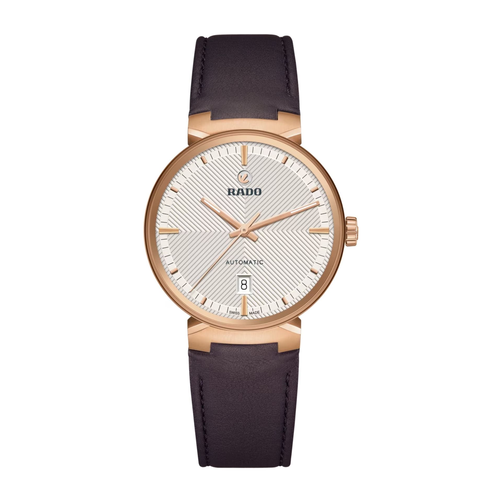 Rado Montre Rado Florence Automatic Automatique Cadran Blanc Bracelet Acier et PVD et Leather 39.0 mm
