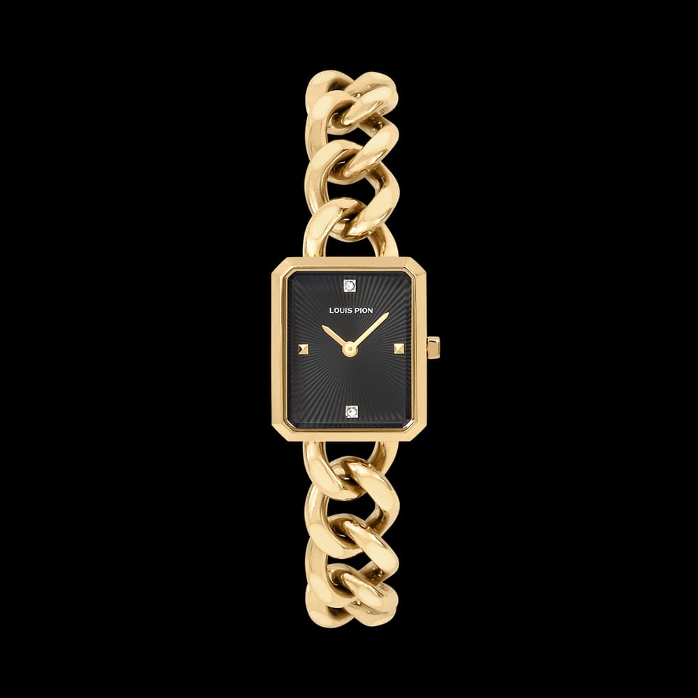 Louis Pion Montre quartz Femme Charlotte Noir