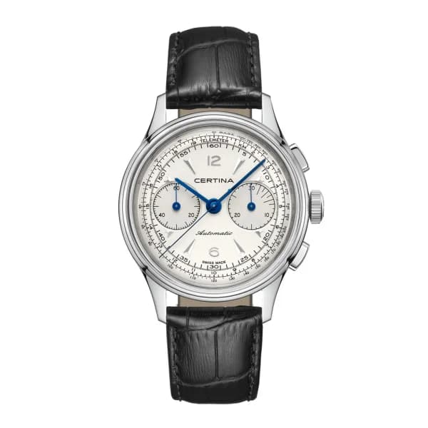 Certina Montre Certina DS Automatic Cadran Argent Bracelet Cuir