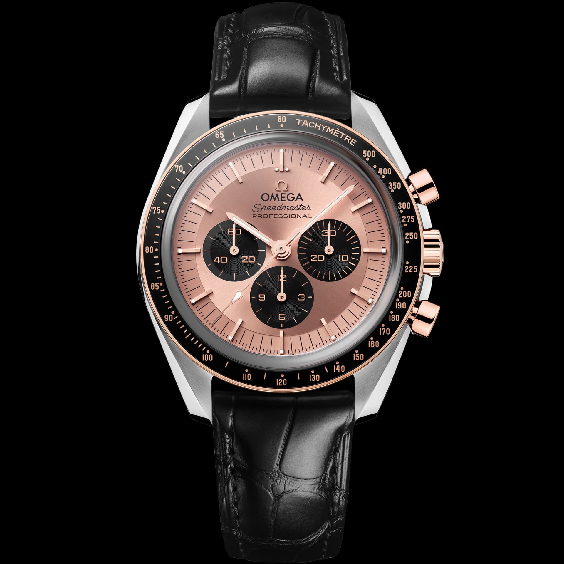 Omega Speedmaster Moonwatch — cadran rose