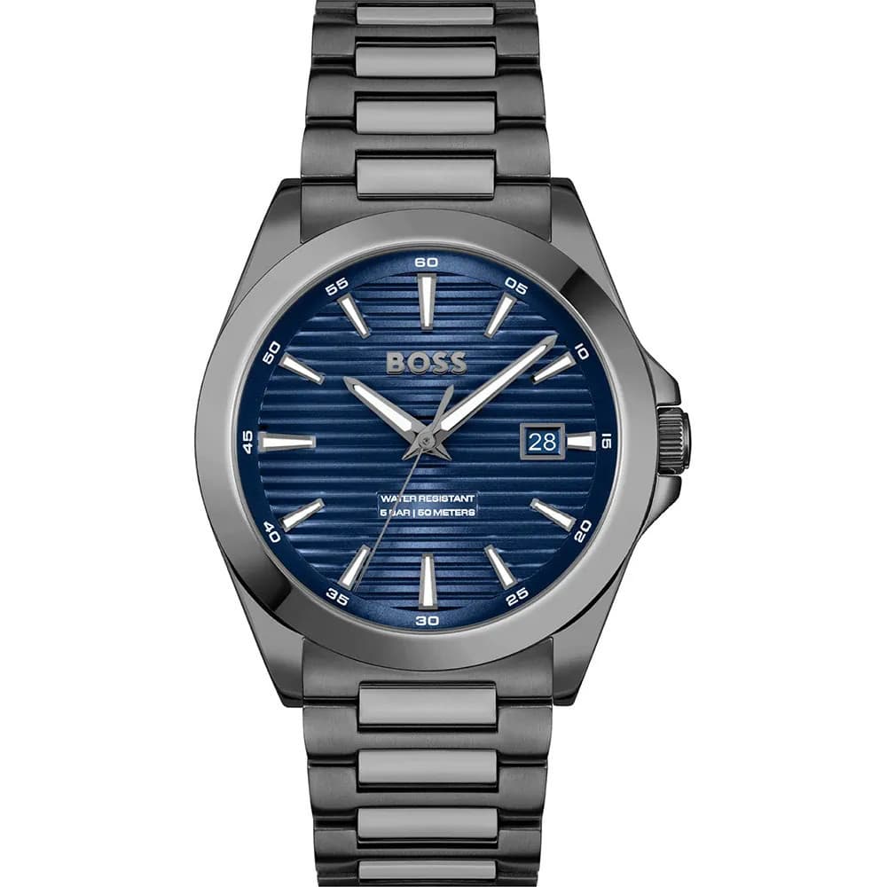 Hugo Boss Montre Boss Collection Strike en Acier et PVD Gris