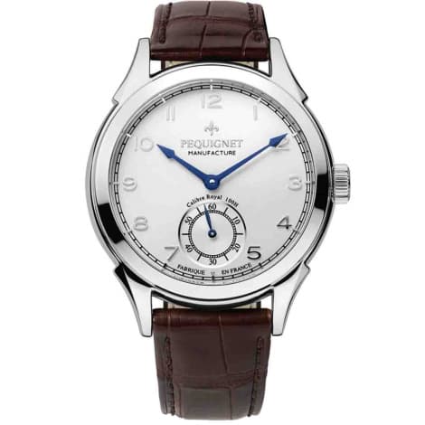 Pequignet Montre Pequignet Royale Manuelle Mécanique Cadran Argent - 9080413-AM