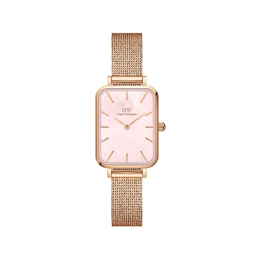 Daniel Wellington Montre Femme DANIEL WELLINGTON QUADRO en Acier Rose