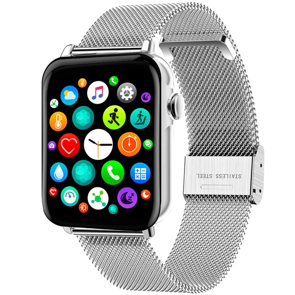 Smarty Montre Connectée Smarty Collection Level en Métal Chromé