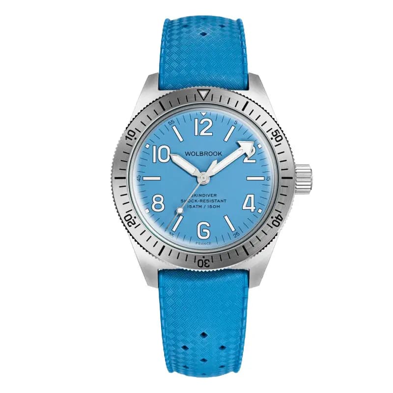Wolbrook Montre automatique Skindiver Bleu ciel 22-SA-014