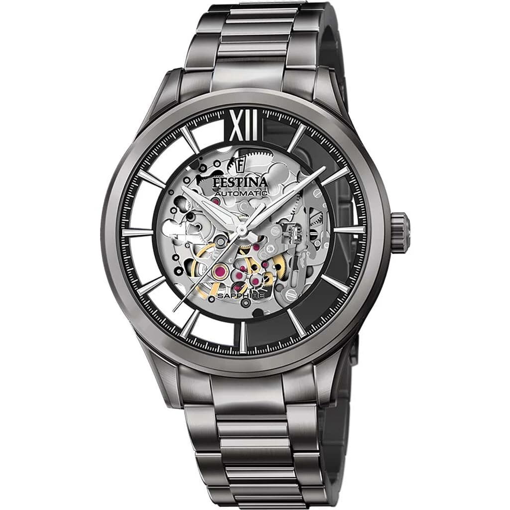 Festina Montre Homme FESTINA AUTOMATIC en Acier Noir