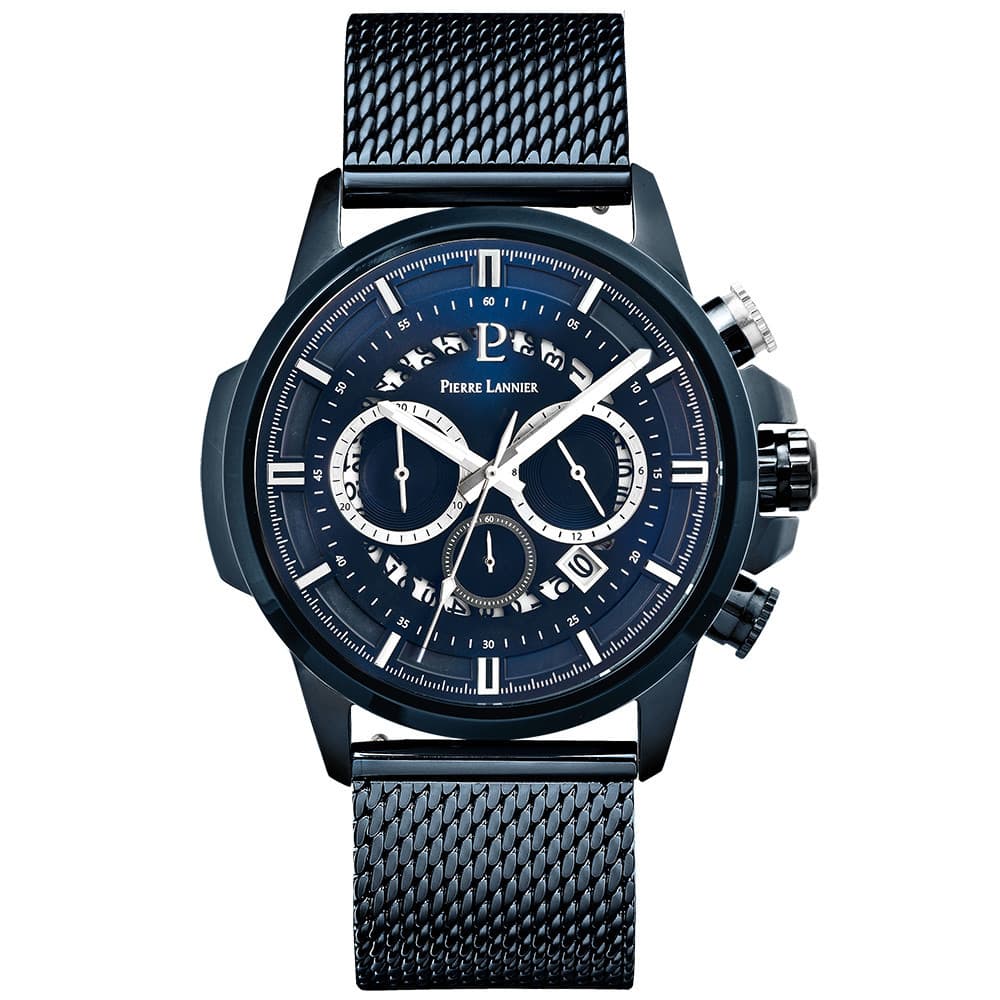 Pierre Lannier Montre Pierre Lannier Collection Sentinelle en Acier et PVD Bleu