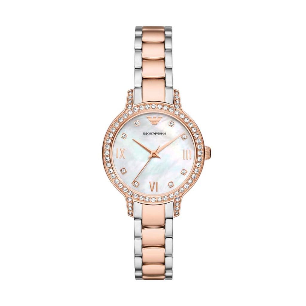 Emporio Armani Montre quartz Femme Emporio Armani Nacre blanche