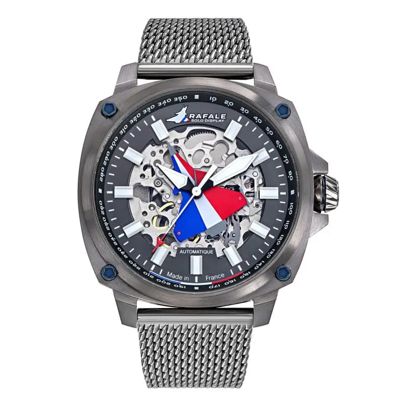 Patrouille de France Montre Rafale Solo Display PILOTE Automatique Acier Gun 666038