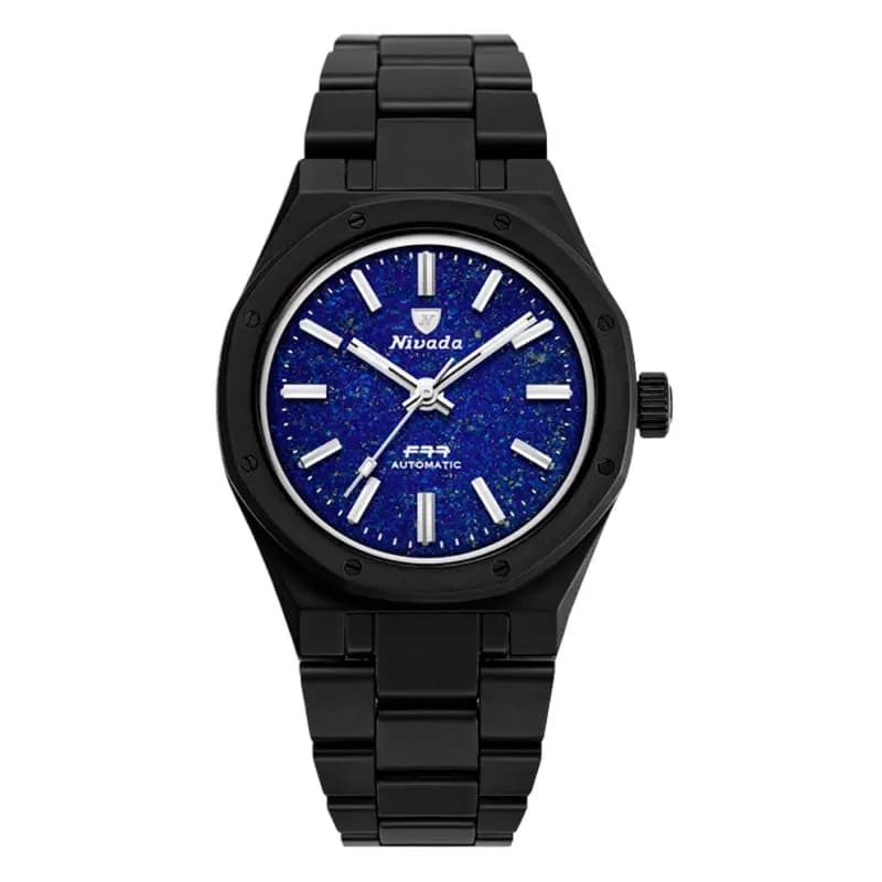 Nivada Grenchen Montre F77 Ceramic Lapis Lazuli Dial Limited Edition 68022A77