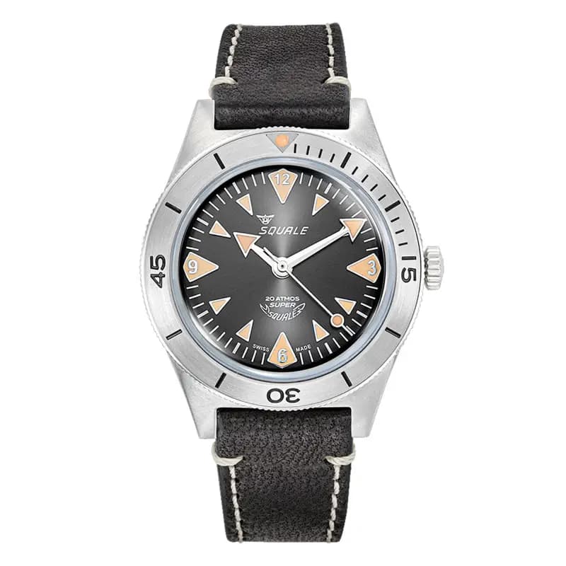 Squale Montre Super-Squale Big Arrows Black Leather SUPERSSABK.PN