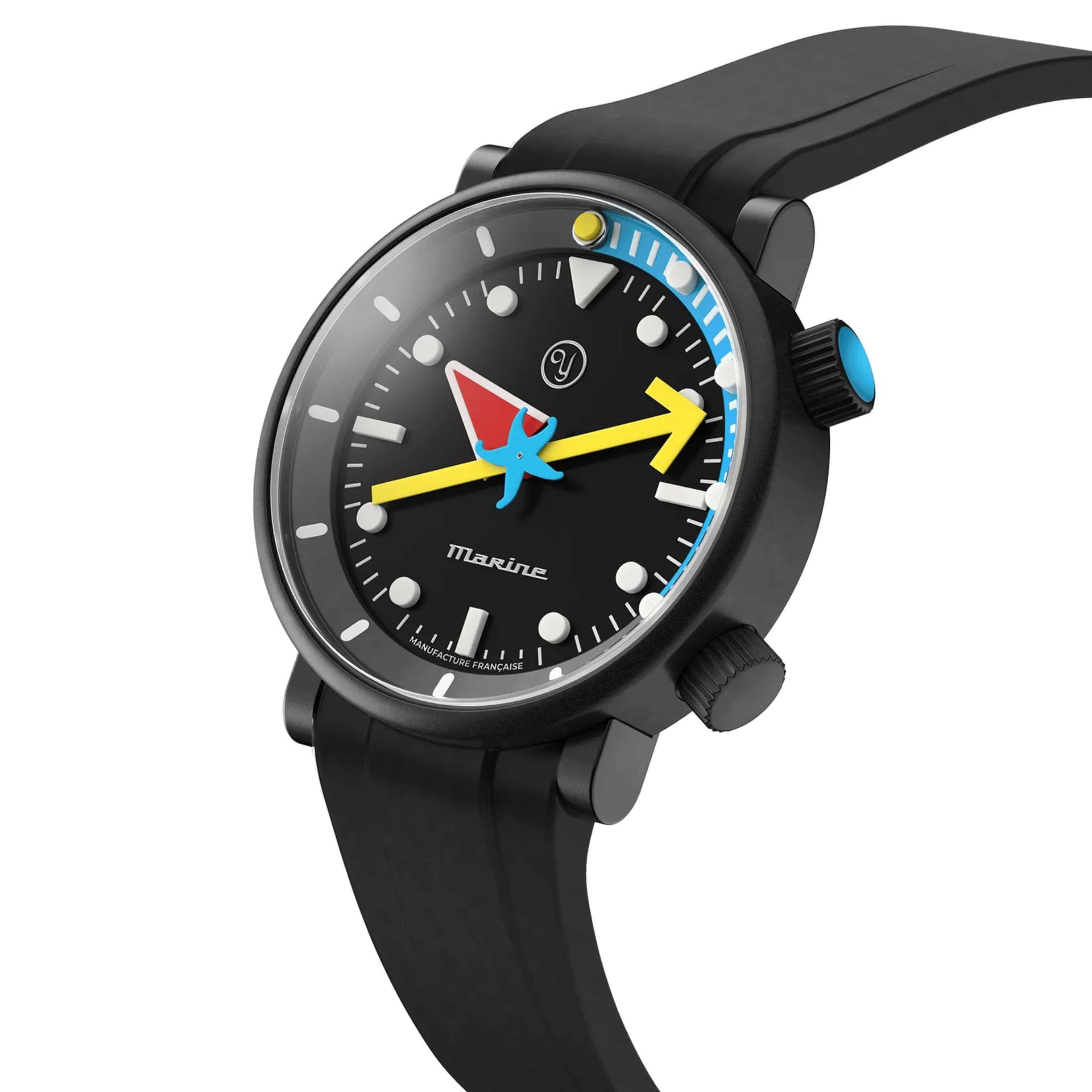 Yema Montre Yema x Alain Silberstein "Marine" automatique titane 40 mm