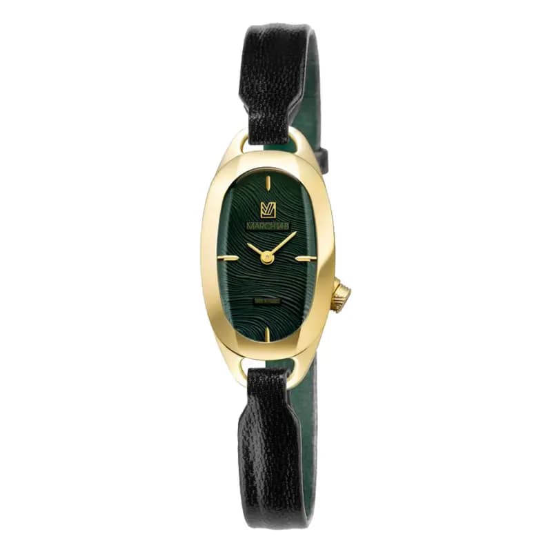 March LA.B Montre Oblongue Drapée Emerald
