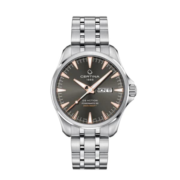 Certina Montre Certina DS Action Day Date Powermatic 80 Automatique Cadran Gris