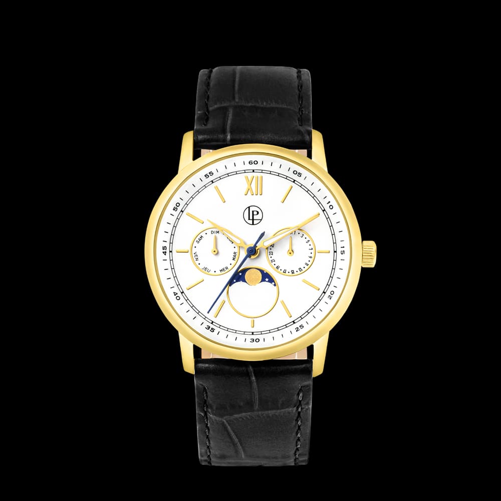 Louis Pion Montre quartz Homme Auguste Blanc