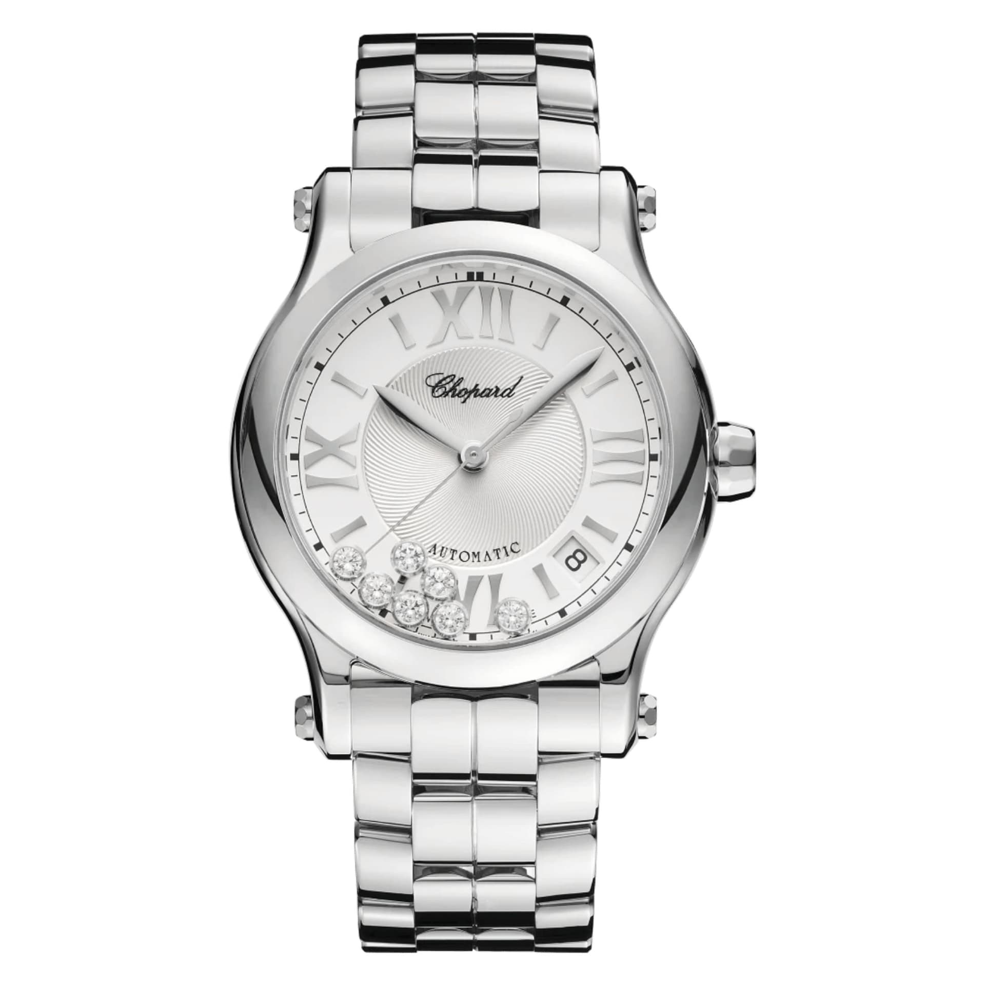 Chopard Montre Chopard Happy Sport automatique cadran argenté bracelet acier 36 mm