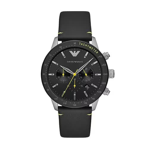 Emporio Armani Montre Analogique Homme Emporio Armani Cuir Noir AR11325