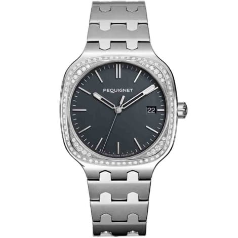 Pequignet Montre Pequignet Manufacture Concorde 84 Diamants - 40mm Automatique Cadran Gris anthracite - 9040449/1