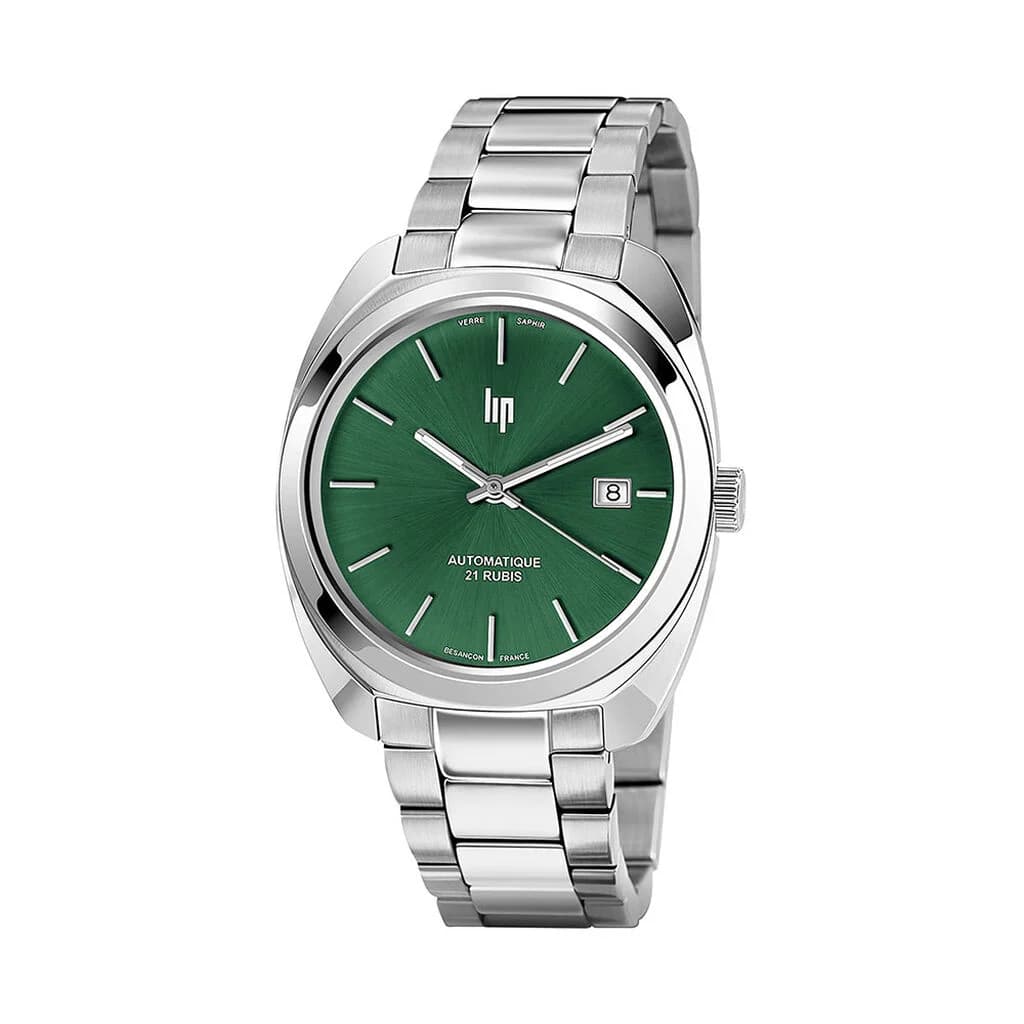 Lip Montre Lip Général de Gaulle 671369- Homme - cadran Vert- 39 mm - Acier
