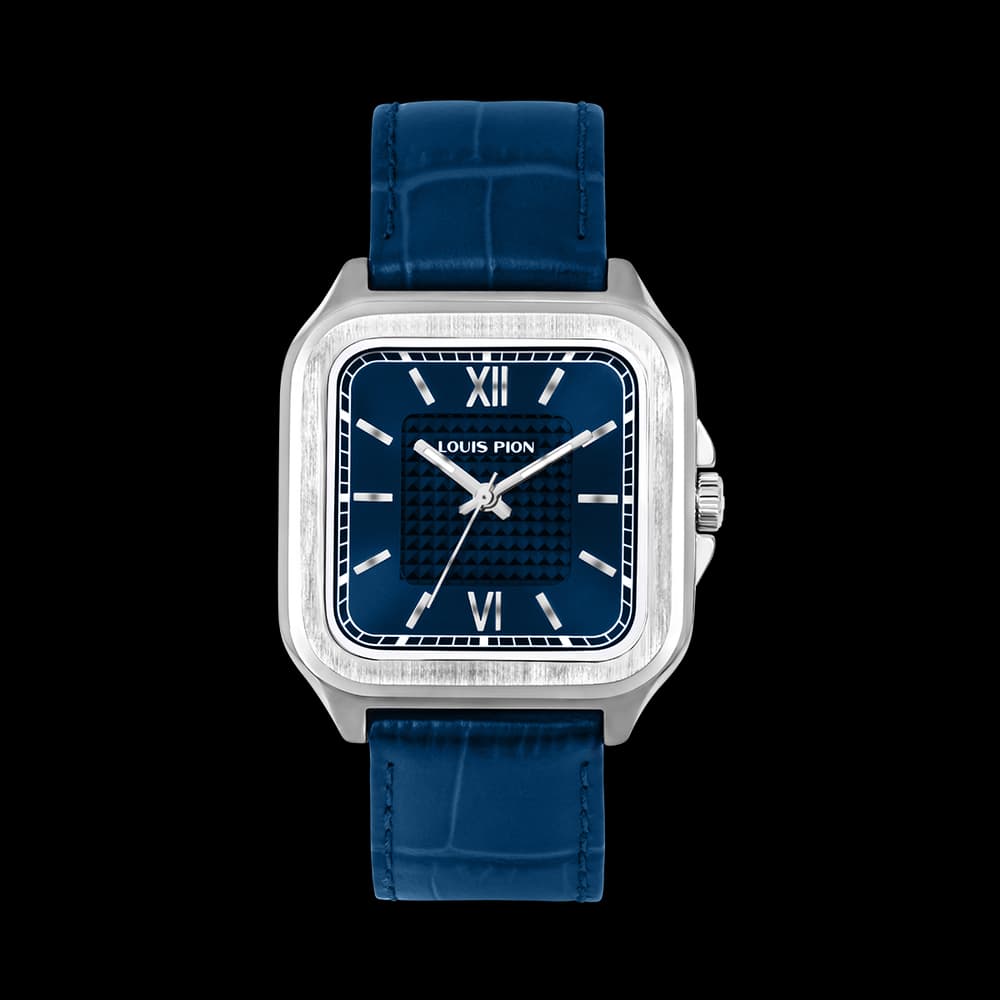Louis Pion Montre quartz Homme Athos Bleu foncé