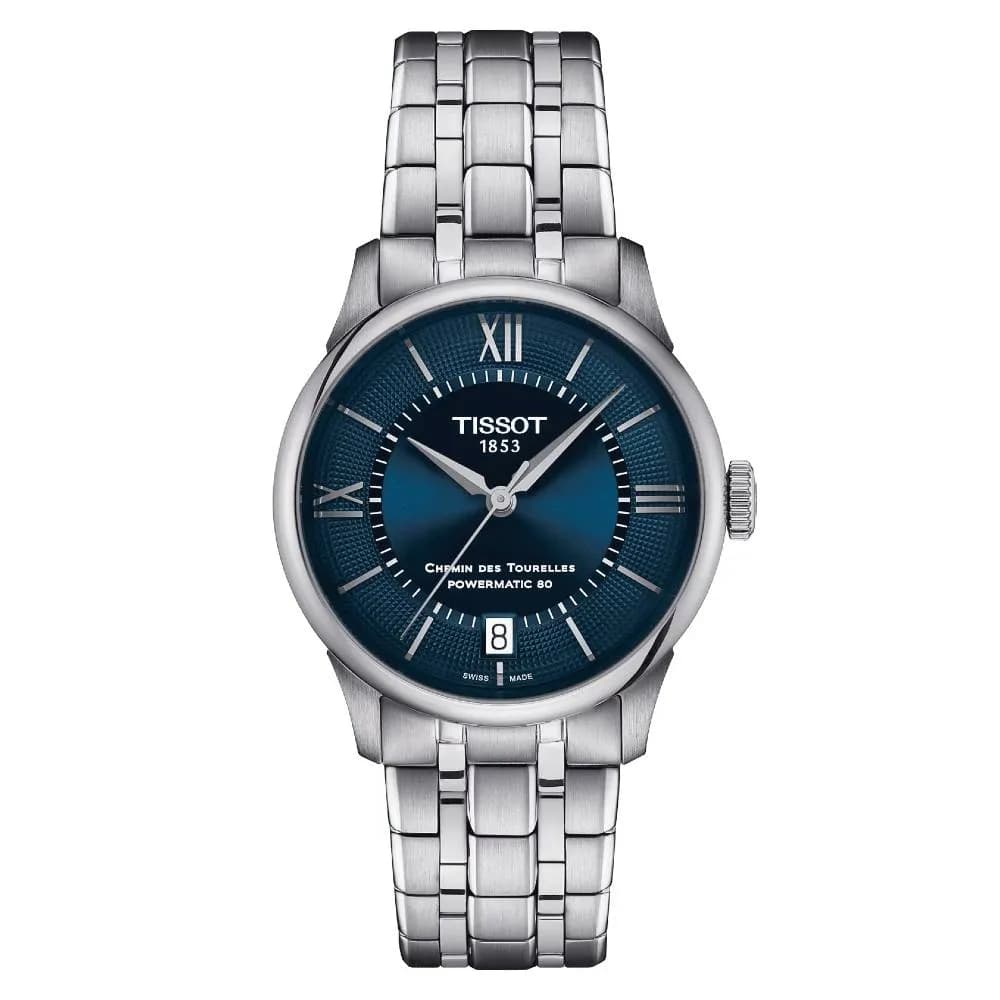 Tissot Chemin des Tourelles Powermatic 80 — cadran bleu