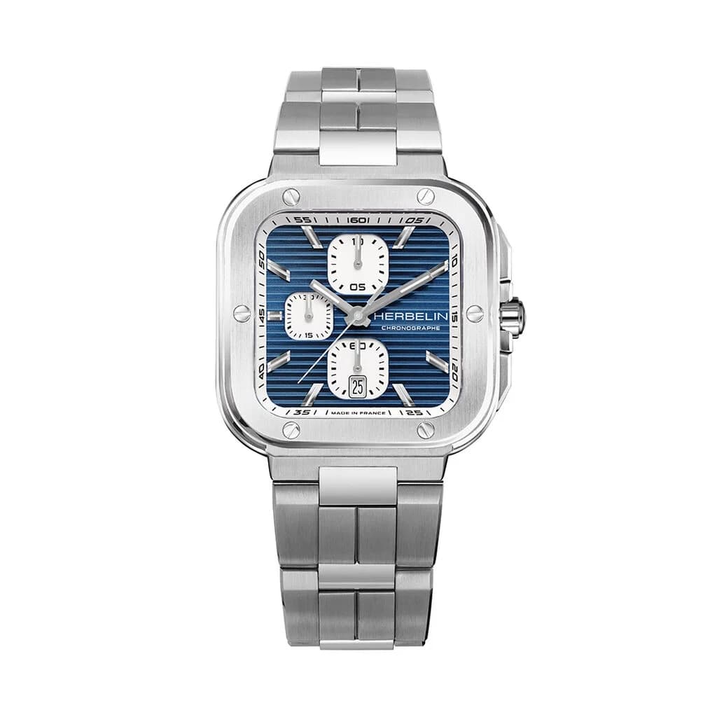 Michel Herbelin Montre Herbelin Cap Camarat Square Chronograph Homme Quartz Plongée - 35646B25