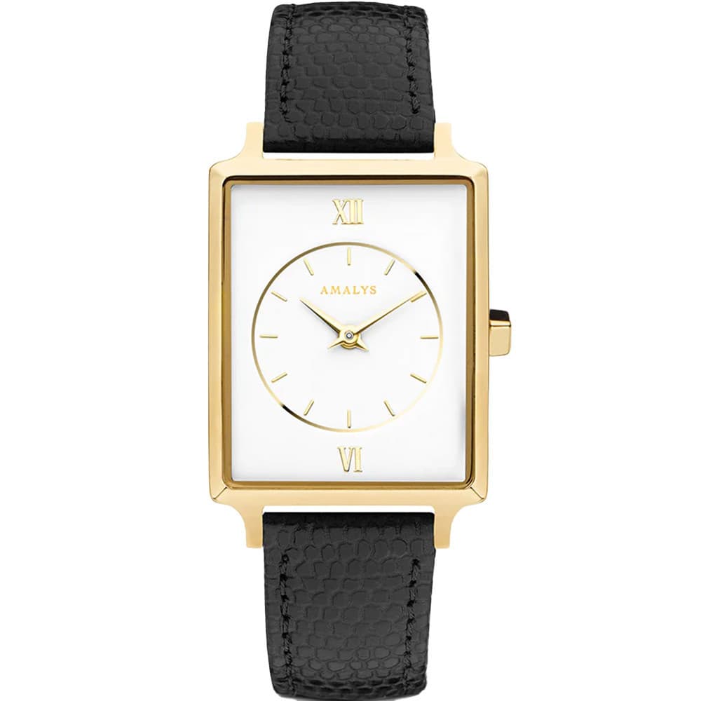 Amalys Montre Amalys Collection Hepburn en Cuir Noir