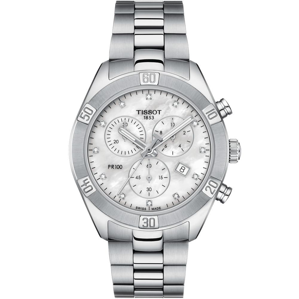 Tissot PR100 — cadran nacre
