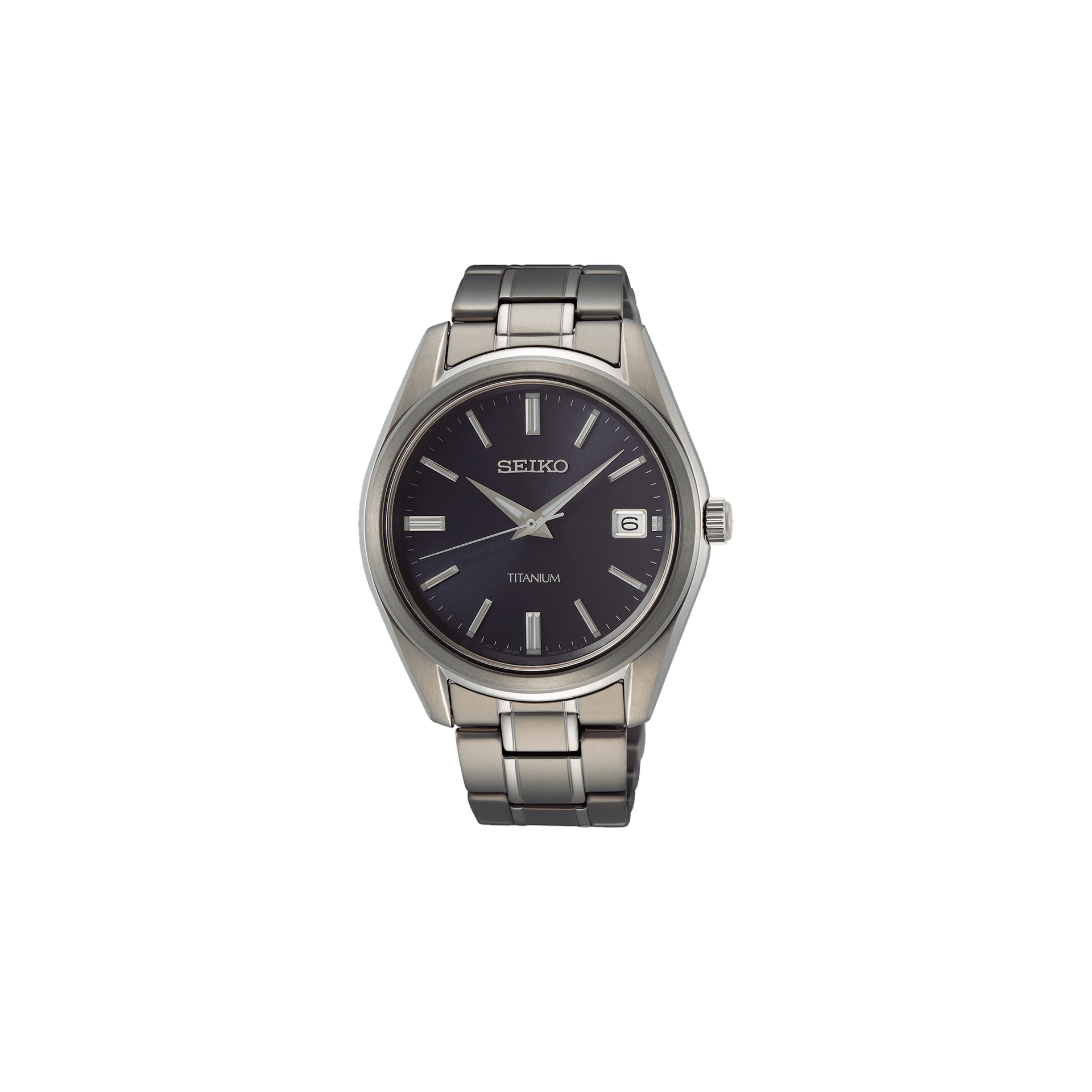 Seiko Montre Classique — cadran bleu bracelet titane