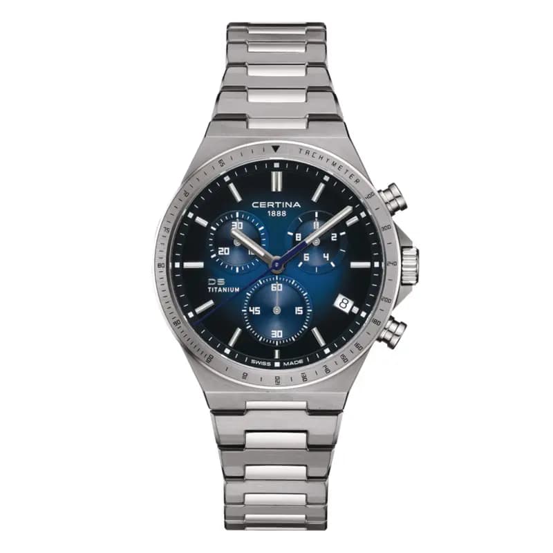 Certina Montre DS-7 Chronograph Titane Argenté C0434174404100