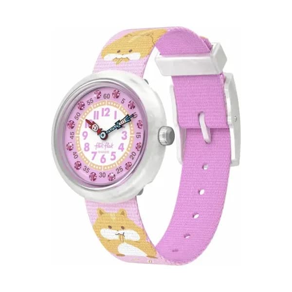 Flik Flak Montre quartz Fille Friends fur-ever Rose, Blanc