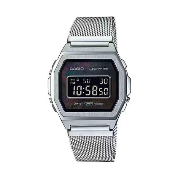 Casio Montre Casio Vintage - Premium Collection Lady - Argent & Noir - A1000M-1B