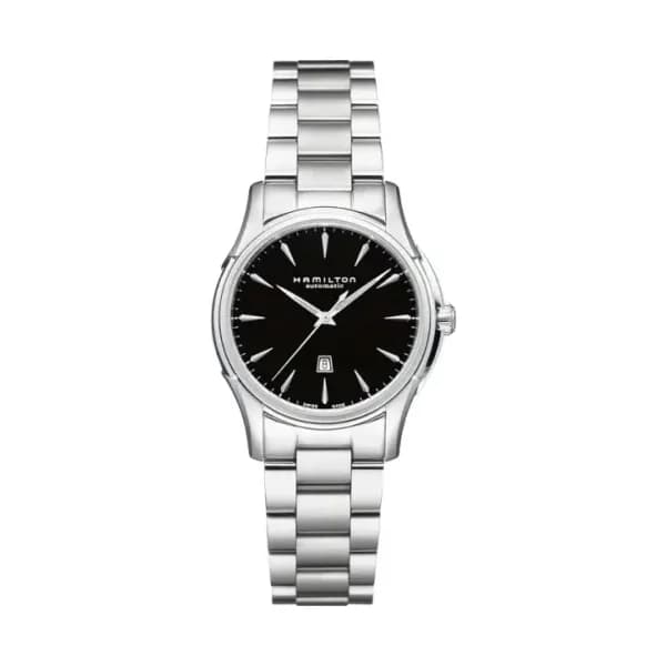 Hamilton Montre Hamilton Jazzmaster Lady Auto Cadran Noir Bracelet Acier 34MM