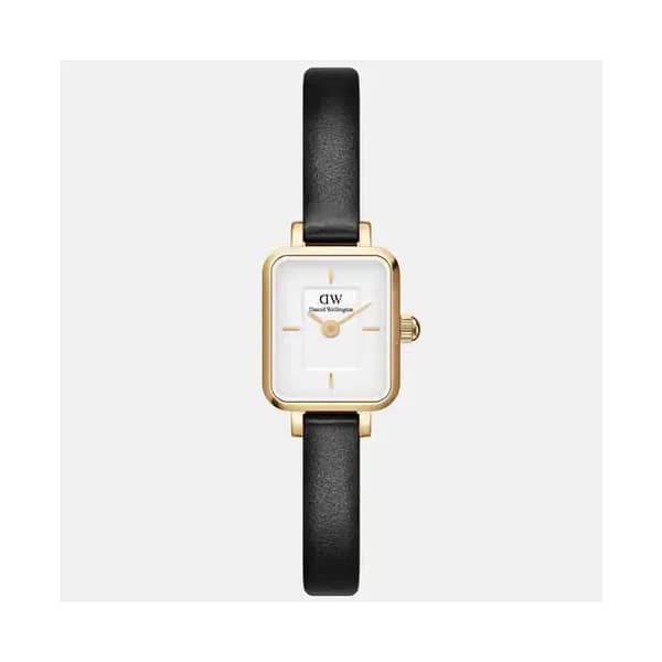 Collection Quadro Montre Femme Daniel Wellington Cuir véritable Noir DW.DW00100729