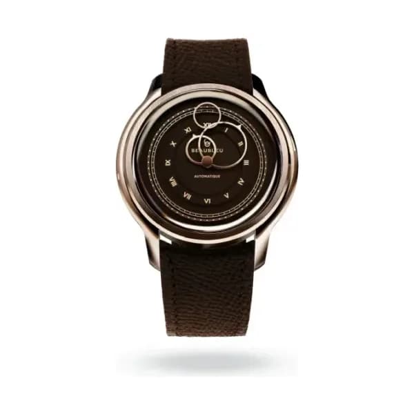 Beaubleu Montre Beaubleu la Pièce n°1 Moka Bracelet cuir Marron Grainé