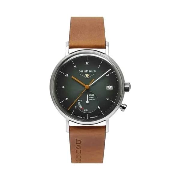 Bauhaus Montre Bauhaus Classic Quartz Solaire - 41 mm- Cadran Vert foncé - 21124