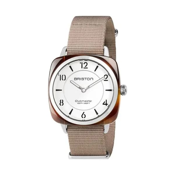 Briston Montre Briston Collection Clubmaster Chic en Nato Nylon Taupe