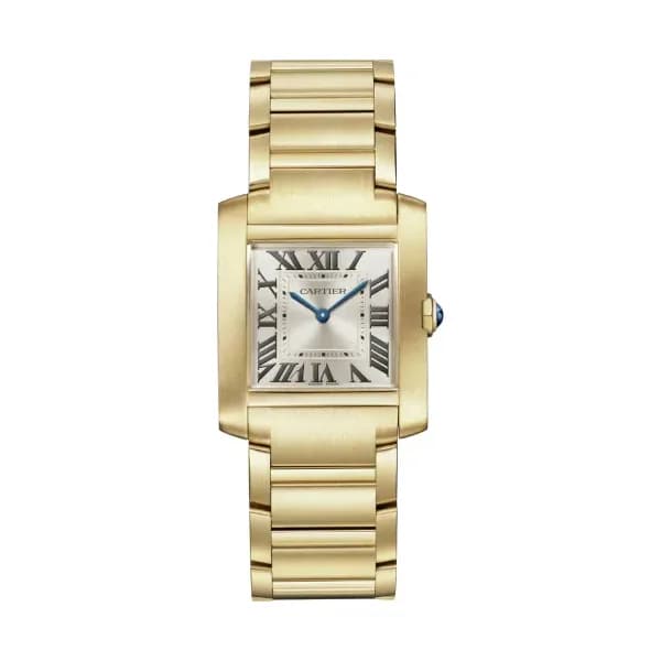 Cartier Montre quartz Mixte Tank francaise Doré