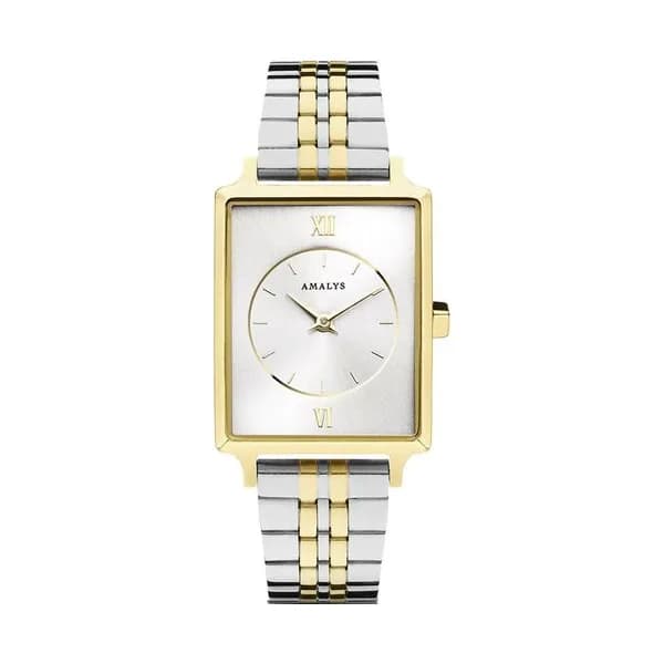 Amalys Montre Amalys Collection Hepburn en Acier et PVD Bicolore Argenté et Doré