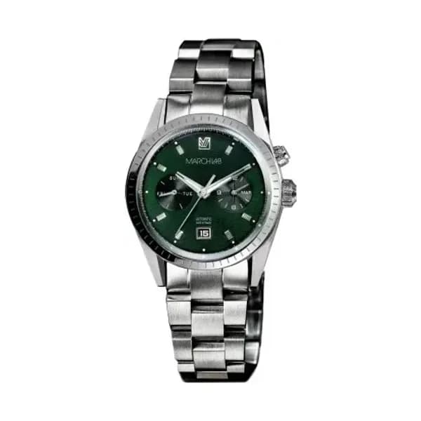 March LA.B Montre MARCH LA.B Agenda Supra Automatique Cadran Grall Bracelet Acier