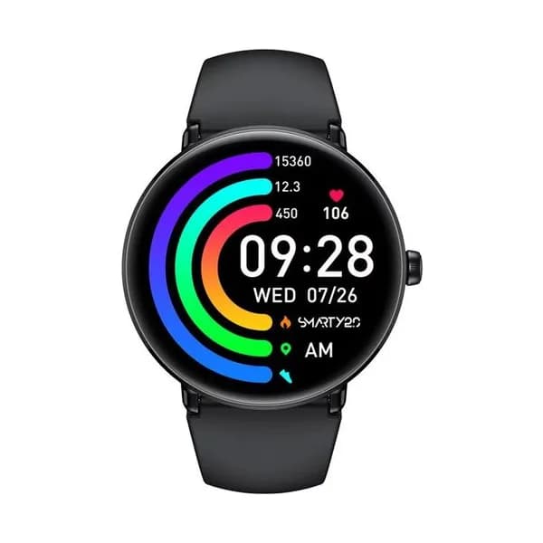 Smarty Montre Connectée Smarty Collection Amoled Diamond en Silicone Noir