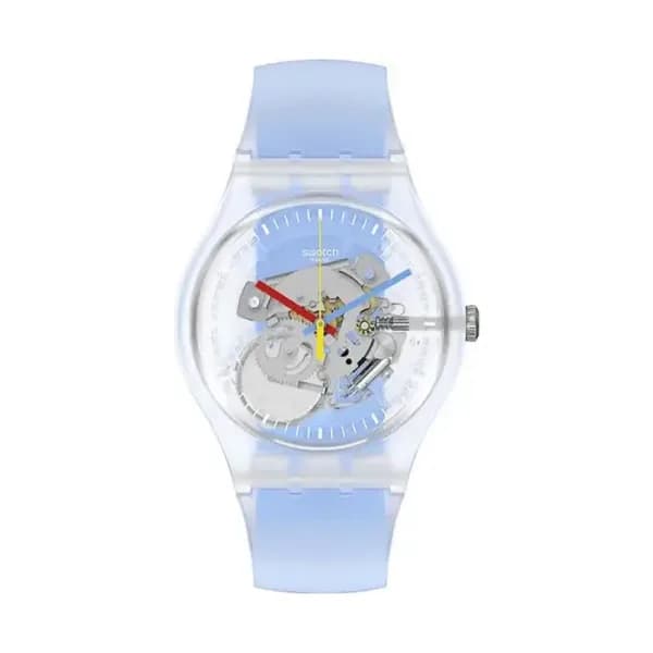 Swatch Montre Clearly Blue Striped SUOK156