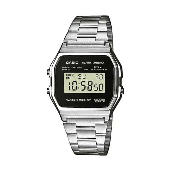 Casio Montre Digital Mixte Casio Acier Gris A158WEA-1EF